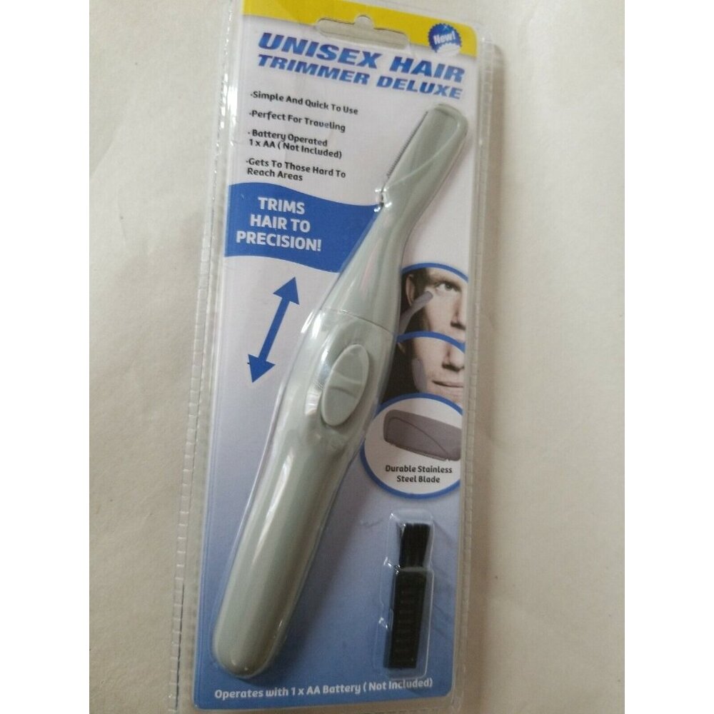 Compact Hair Trimmer Unisex Eyebrows Face Nose Ears Stainless Blade Travel NEW